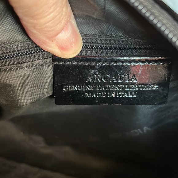 “Arcadia” purse 👜 color black patten L.6 1/4 tall, length 12 in.,straps 12 in., - Picture 10 of 13